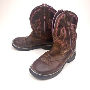 Justin Gypsy Women’s Size 6 B Cowboy Boots Brown Leather Western